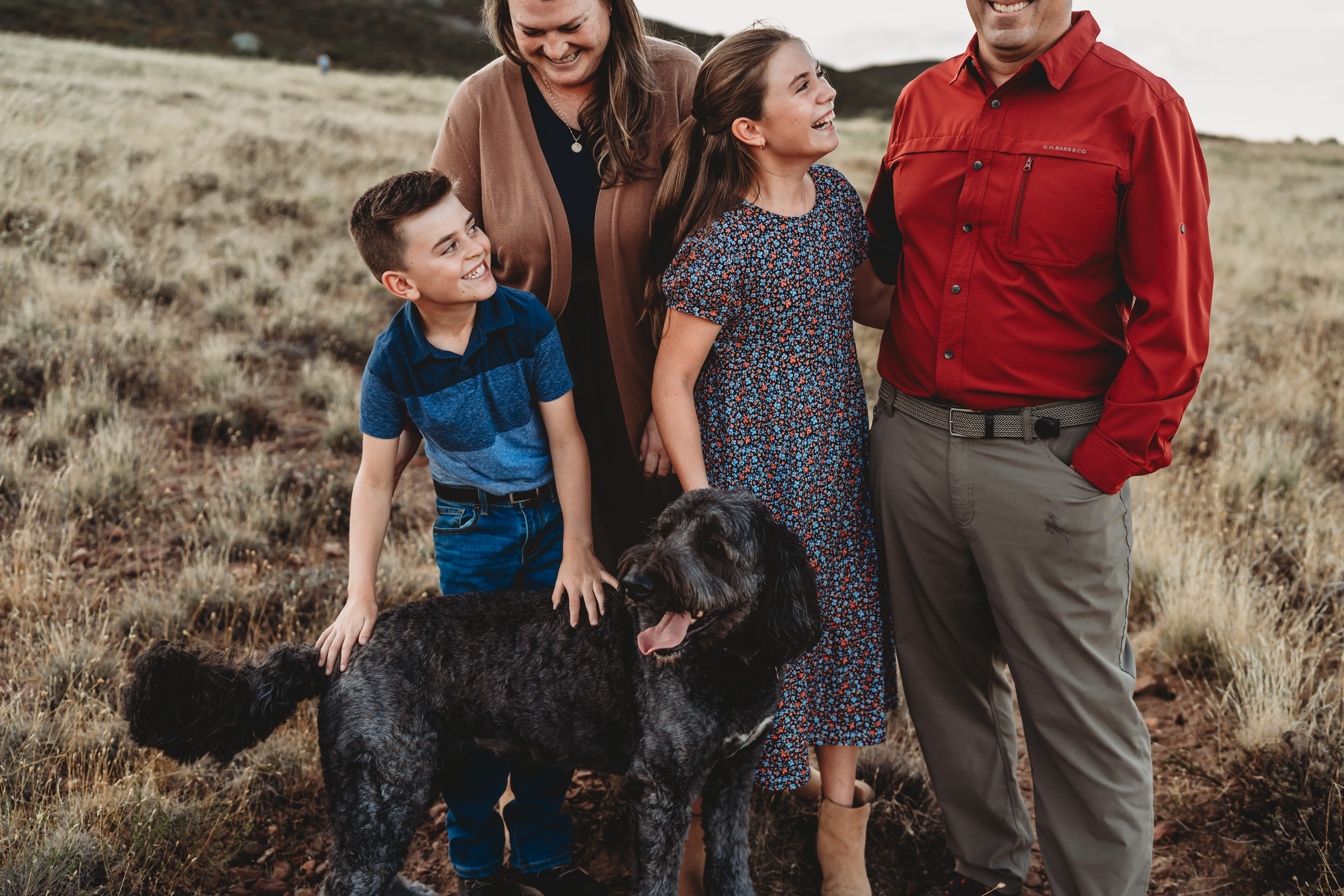mixed textures for layers for what to wear for all family photos in San Diego.